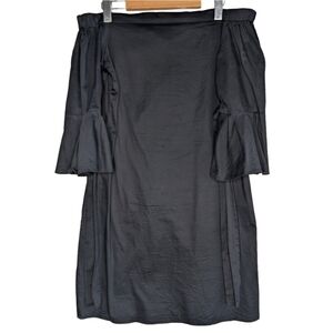 HM Women's size 8 Black off the Shoulder Light Weight Bell Sleeve Dress‎